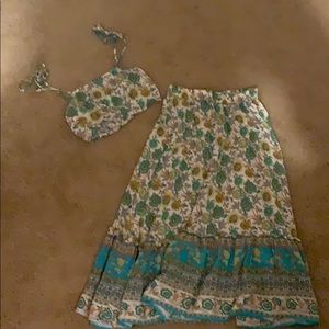 Floral and paisley two piece set